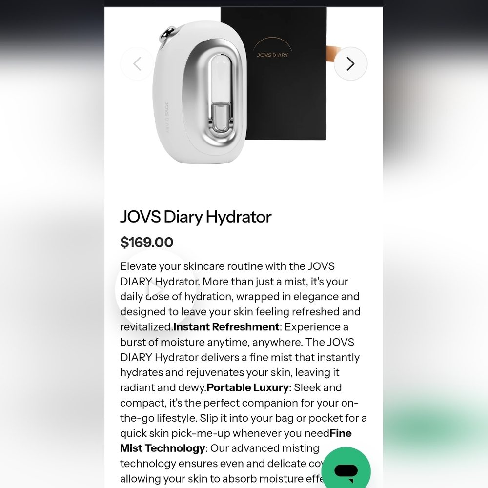 JOVS Diary Hydrator - Silver  KIM KARDASHIAN Loves This Product!